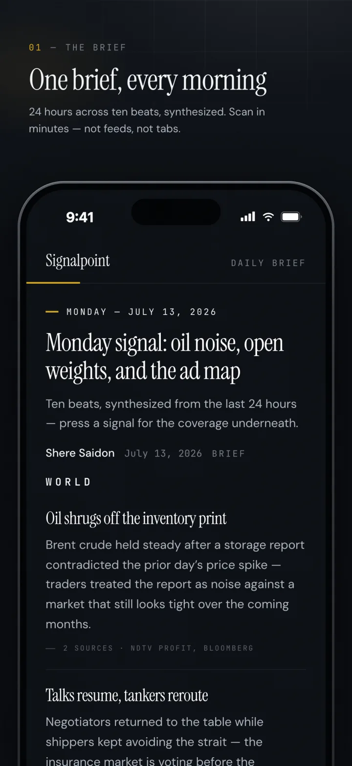 Signalpoint Daily Brief on iPhone